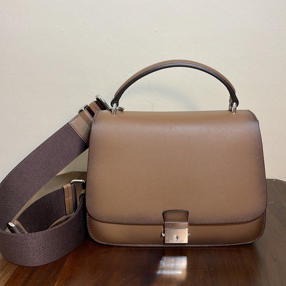 Michael Kors Collection Mia Burnished Calf Leather shoulder satchel crossbody - Picture 11 of 16